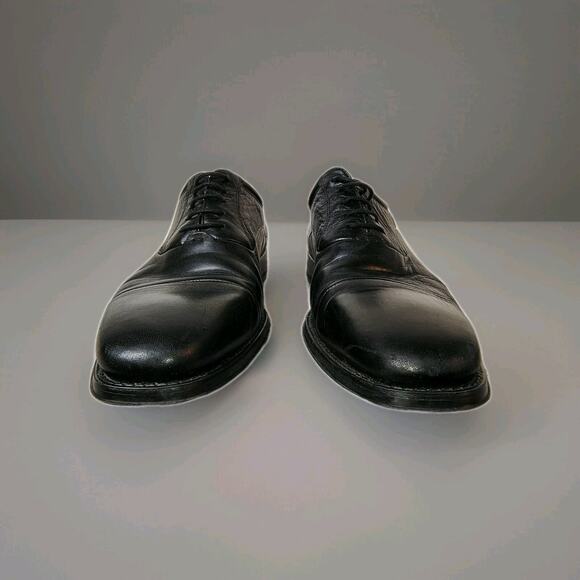 Magnanni Dress Shoes Men's 10 D Black Nappa Leather Cap Toe Oxford Frederico - Picture 10 of 16